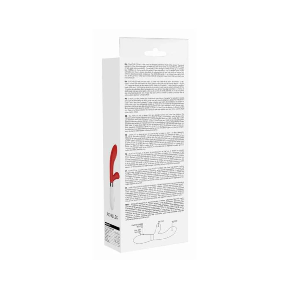 Luna Neon Achilles Ultra-soft Silicone Dual Stimulator Red