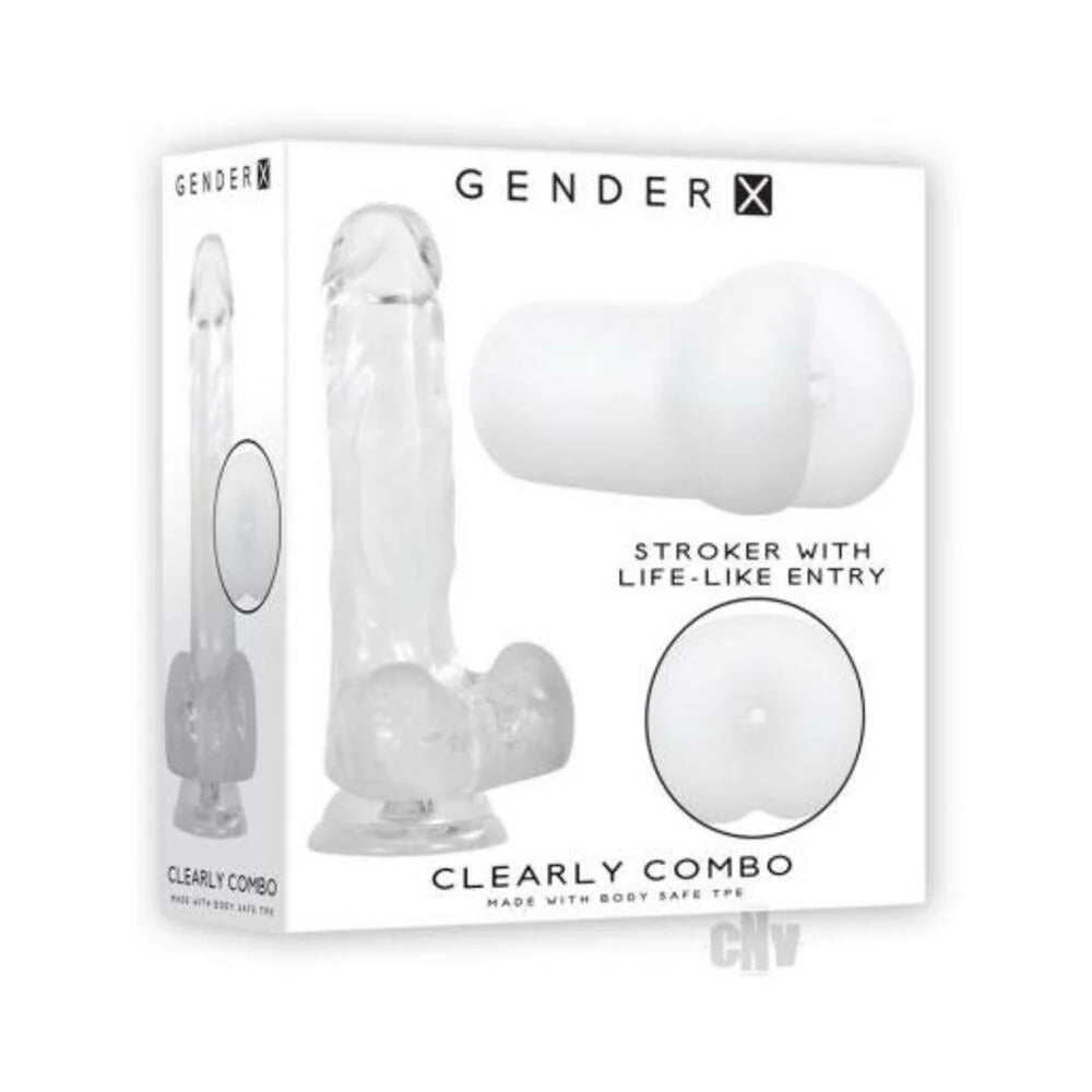 Gender X Clearly Combo Dildo And Stroker Clear