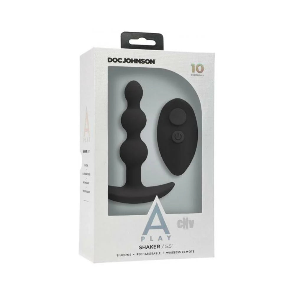 A-play Shaker Rechargeable Silicone Anal Plug With Remote