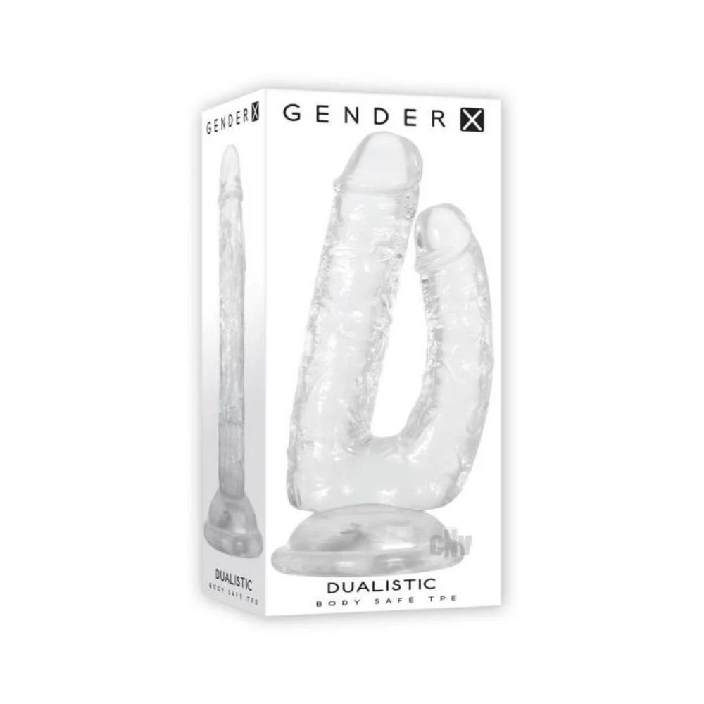 Gender X Dualistic Double-shafted Dildo Clear