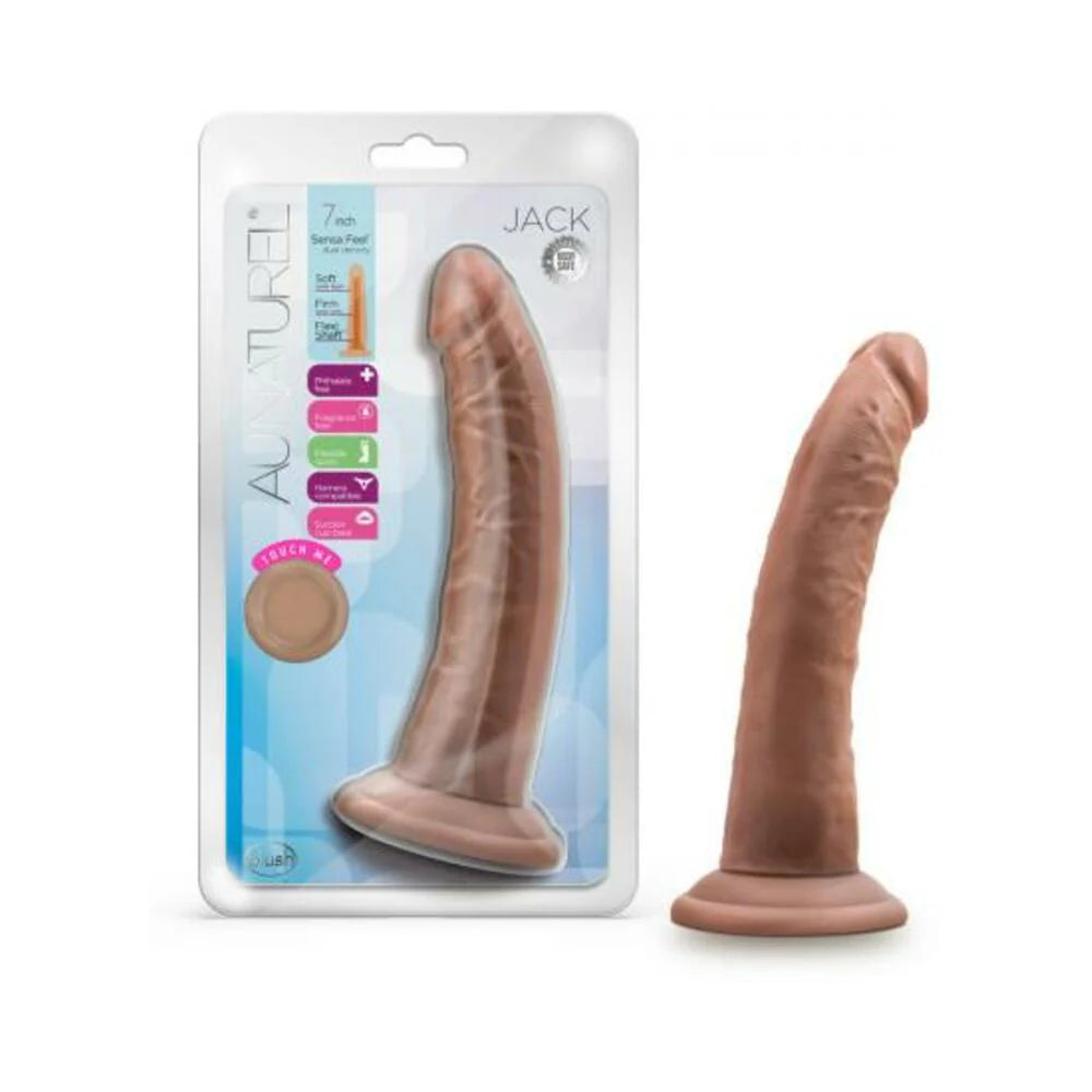 Au Naturel Jack Dildo 7 In. Mocha