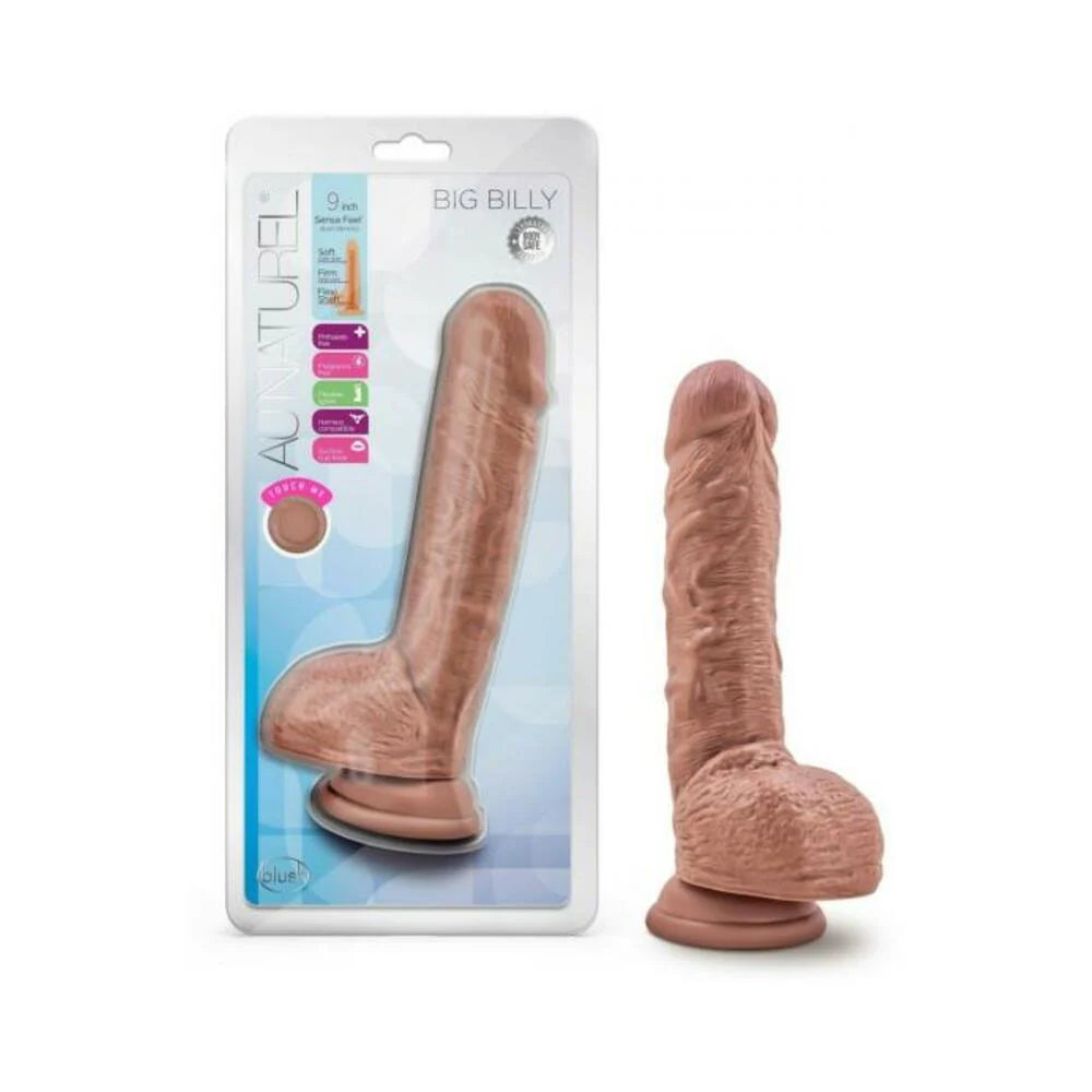 Au Naturel Big Billy Dildo 9 In. Mocha