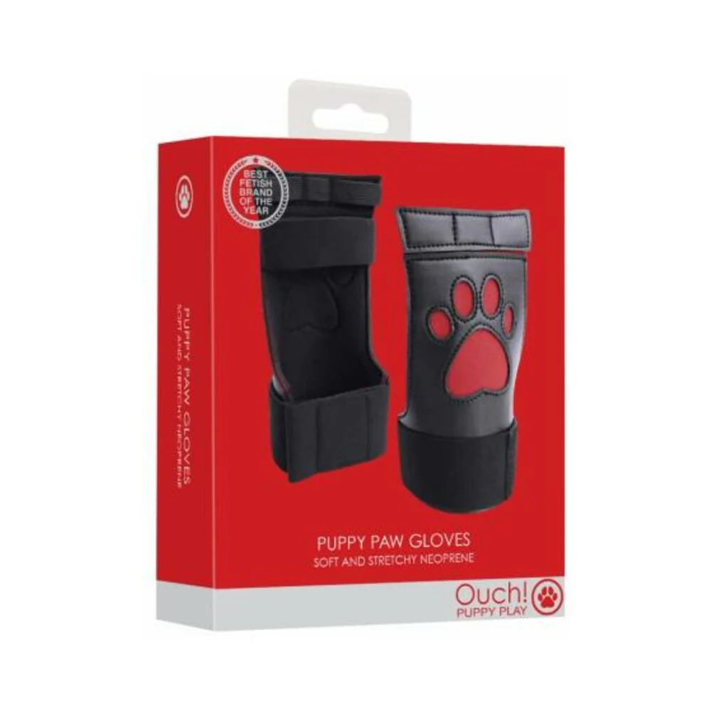 Ouch Neoprene Puppy Paw Gloves Red