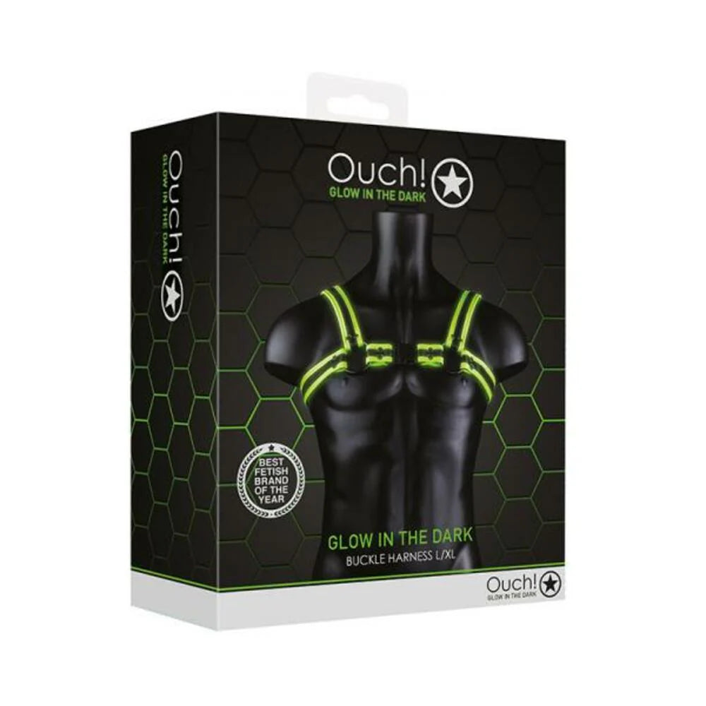 Ouch Buckle Harness Gitd L/xl