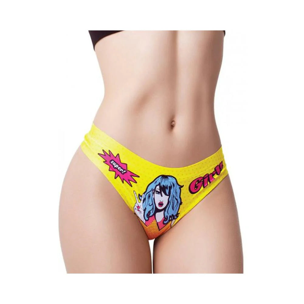 =mememe Comic Fans Printed Thong Md