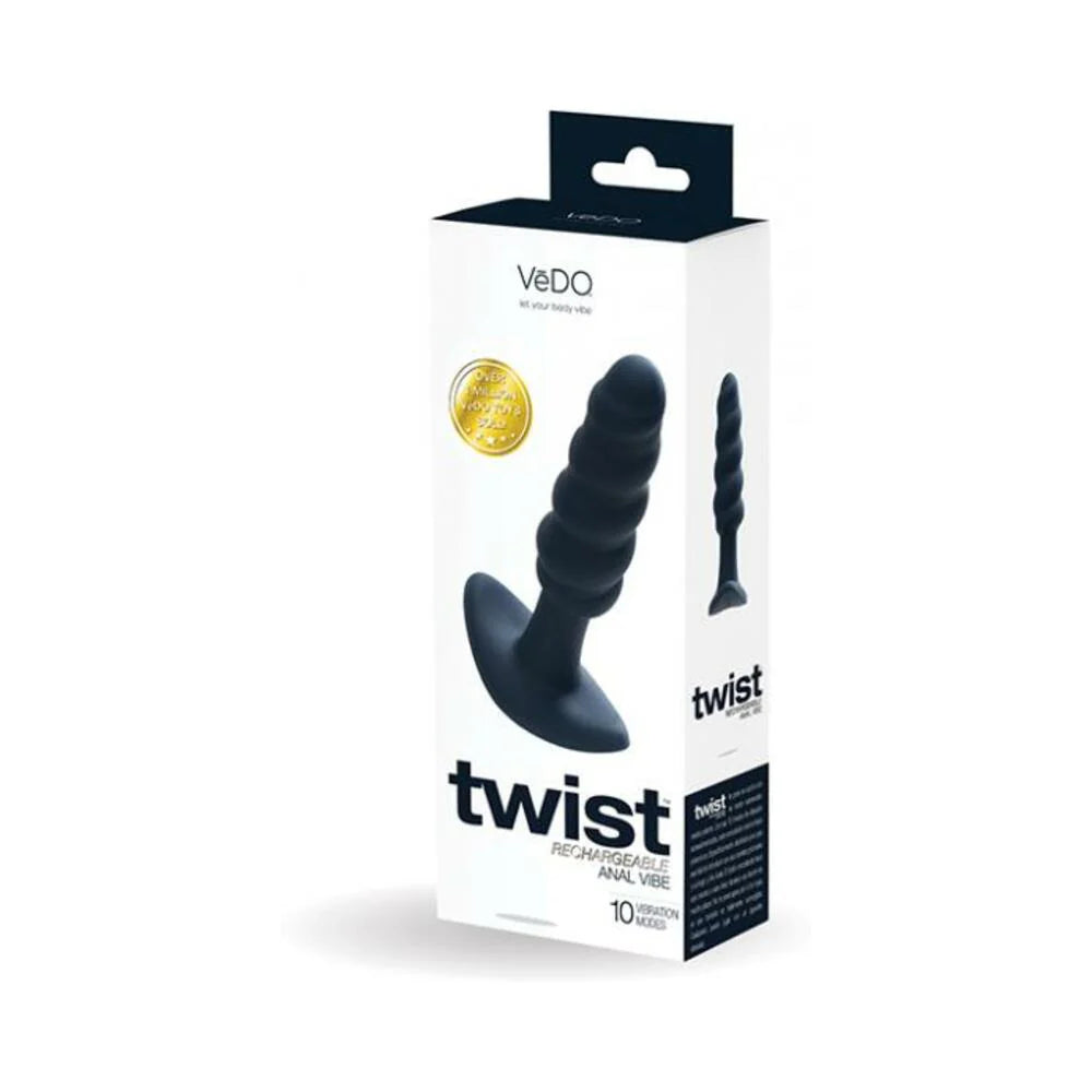 Vedo Twist Rechargeable Anal Plug - Black