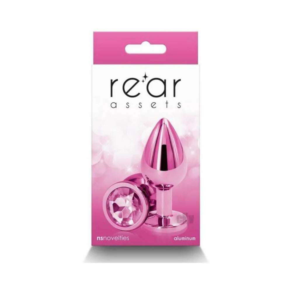 Rear Assets Metal Anal Plug Medium Pink