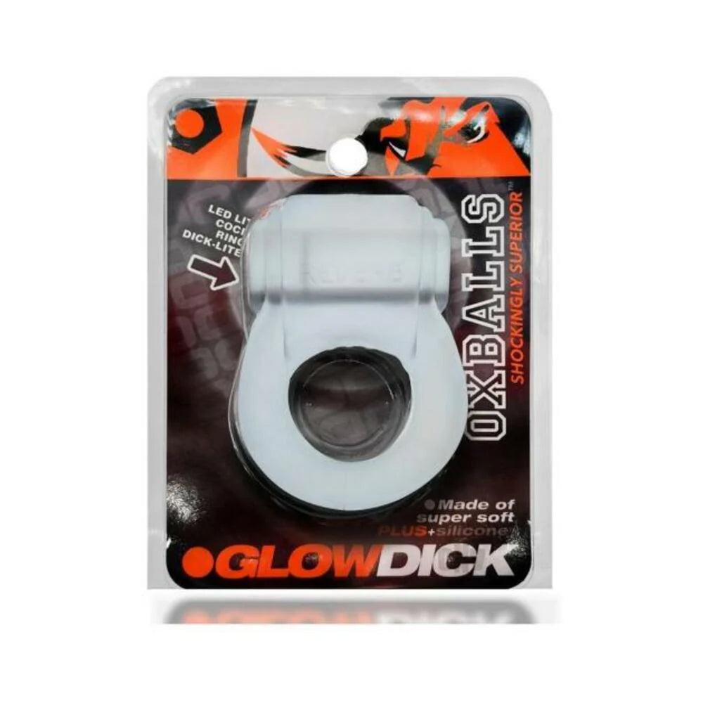 Oxballs Glowdick Cockring With Led Clear Ice