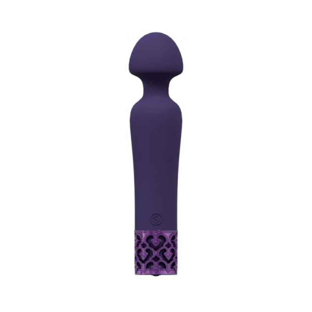 Royal Gems Scepter Silicone Rechargeable Vibrator Purple