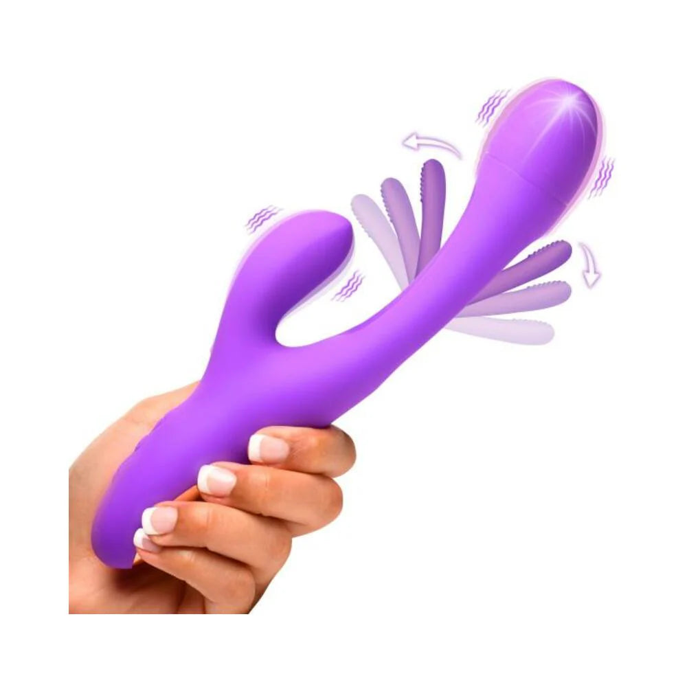 Tri Flick Silcione Flicking Rabbit Vibrator