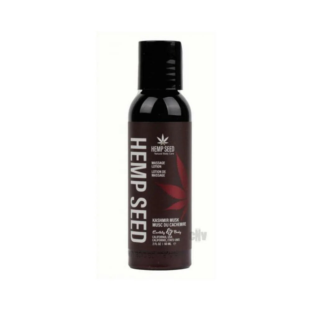 Earthly Body Hemp Seed Massage Lotion - 2 Oz Kashmir Musk