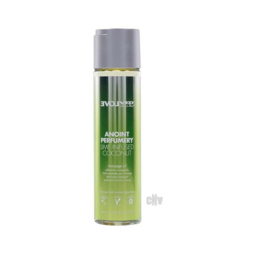 Evolved Anoint Perfumery Lime Infused Coconut Massage Oil 4 Oz.