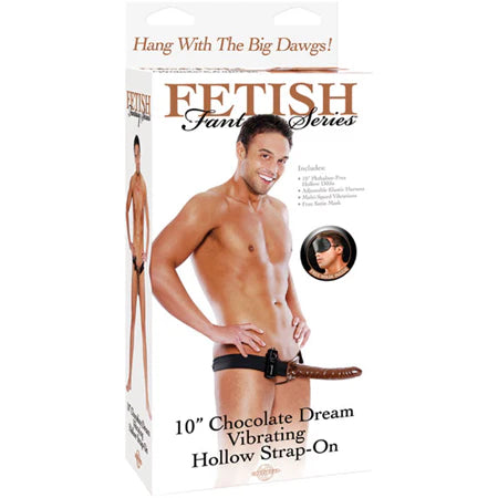 Fetish Fantasy Series 10 Chocolate Dream Vibrating Hollow Strap On
