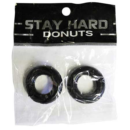 Ignite Power Stretch Donut Cock Ring - Black Pack of 2
