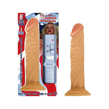 Real Skin All American Whoppers 8 Vibrating Dong