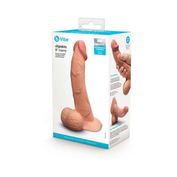 B-vibe Slipskin Dildo Curve 8 Moc